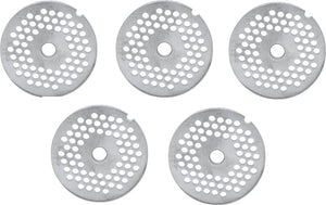 Omcan - #12 (4.8 mm) Hubless European-Style Stainless Steel Meat Grinder Plate, Pack of 5 - 11214