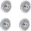 Omcan - #12 (6 mm) European-Style Stainless Steel Meat Grinder Plate with Hub, Pack of 4 - 11194