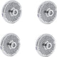 Omcan - #12 (6 mm) European-Style Stainless Steel Meat Grinder Plate with Hub, Pack of 4 - 11194