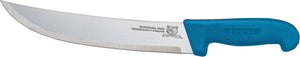 Omcan - 12” Butcher Steak Knife with Blue Polypropylene Handle, Pack of 10 - 12268