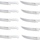 Omcan - 12” Butcher Steak Knife with White Polypropylene Handle, Pack of 10 - 12293