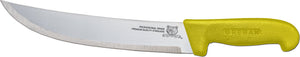 Omcan - 12” Butcher Steak Knife with Yellow Polypropylene Handle, Pack of 10 - 12285