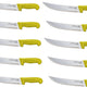 Omcan - 12” Butcher Steak Knife with Yellow Polypropylene Handle, Pack of 10 - 12285