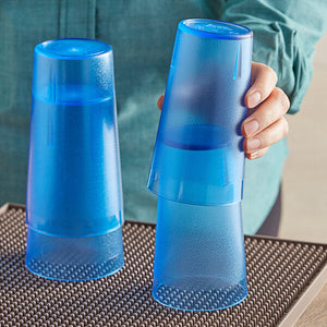 Omcan - 12 Oz Blue Pebbled Tumbler (355 ml), Pack of 200 - 80339