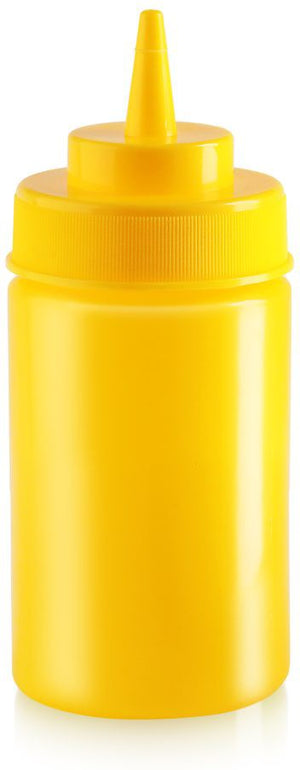 Omcan - 12 Oz Yellow BPA Free Condiment Squeeze Bottle, 6 Pcs Per Pack, Pack of 24 - 48105