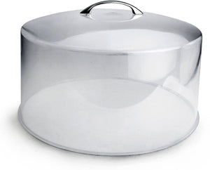 Omcan - 12" Plastic Cake Cover With Chrome Plated Handle, Pack of 10 - 80876