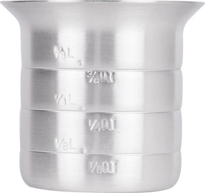 Omcan - 1/2 QT Aluminum Liquid Measure (480 ml), Pack of 25 - 80400