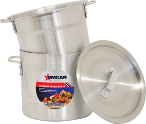 Omcan - 12 QT Commercial Grade Double Boiler 3 Piece Set, Pack of 2 - 80492