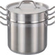 Omcan - 12 QT Commercial Grade Double Boiler 3 Piece Set, Pack of 2 - 80492