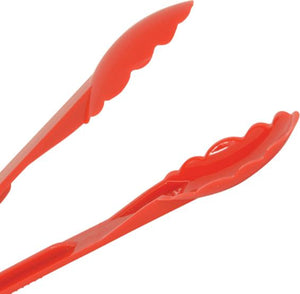 Omcan - 12” Red Polycarbonate Scallop Tong, Pack of 100 - 80160