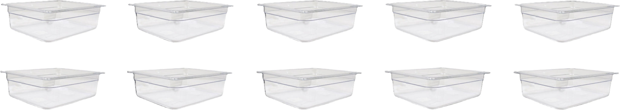 Omcan - 1/2 Size 4" Deep Clear Food Pan, Pack of 10 - 80055