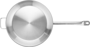 Omcan - 12” Stainless Steel Fry Pan with Helper Handle, Pack of 4 - 80449