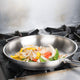 Omcan - 12” Stainless Steel Fry Pan with Helper Handle, Pack of 4 - 80449