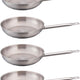 Omcan - 12” Stainless Steel Fry Pan with Helper Handle, Pack of 4 - 80449