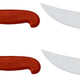 Omcan - 12” Victoria USA Steak Knife with Red Super Fiber Handle, Pack of 4 - 23888