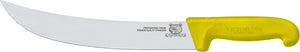 Omcan - 12” Victoria USA Steak Knife with Yellow Super Fiber Handle, Pack of 4 - 23889