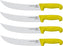 Omcan - 12” Victoria USA Steak Knife with Yellow Super Fiber Handle, Pack of 4 - 23889