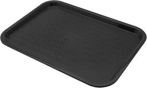 Omcan - 12" x 16" Black Food Tray (305 mm x 406 mm), Pack of 30 - 80096