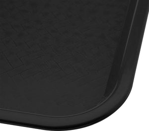 Omcan - 12" x 16" Black Food Tray (305 mm x 406 mm), Pack of 30 - 80096