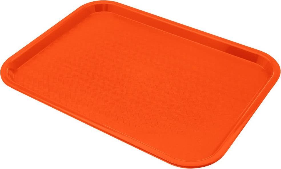 Omcan - 12" x 16" Orange Food Tray (305 mm x 406 mm), Pack of 30 - 80097