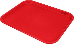 Omcan - 12" x 16" Red Food Tray (305 mm x 406 mm), Pack of 30 - 80098