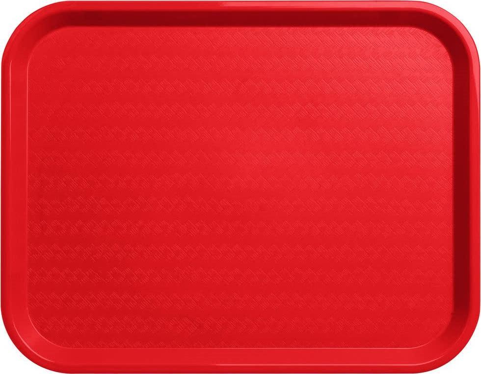 Omcan - 12" x 16" Red Food Tray (305 mm x 406 mm), Pack of 30 - 80098