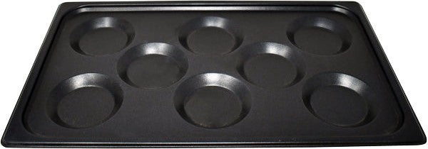 Omcan - 12" x 20" Full Size Non-Stick Aluminum Multi-Baker Pan with 8 molds for Combi-Oven, Pack of 5 - 44365