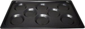 Omcan - 12" x 20" Full Size Non-Stick Aluminum Multi-Baker Pan with 8 molds for Combi-Oven, Pack of 5 - 44365