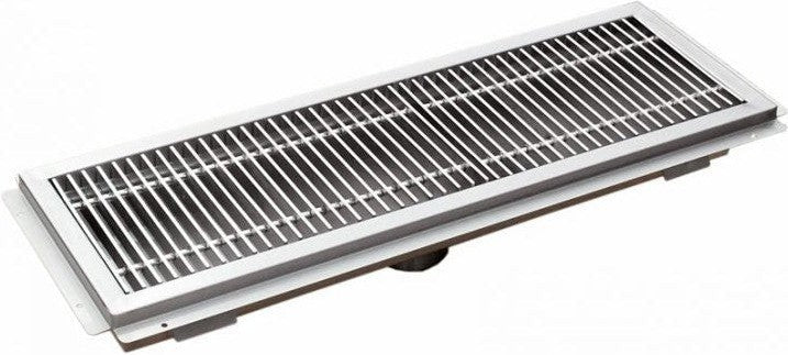 Omcan - 12″ x 48″ Floor Trough with Stainless Steel Grating - 44609