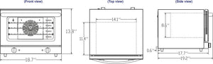 Omcan - 120V, 21 L Quarter-Size Countertop Convection Oven - CE-CN-0021