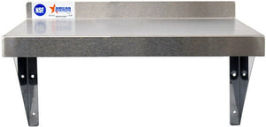 Omcan - 12.75” x 60” Stainless Steel Wall Shelf, Pack of 2 - 22111