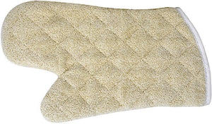 Omcan - 13" Beige Terry-Cloth with Silicon Lining Oven Mitt, Pack of 40 - 46348