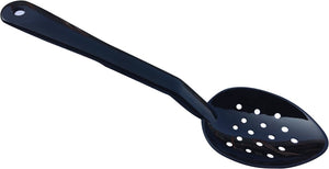 Omcan - 13" Black Perforated Serving Spoon, Pack of 100 - 85096