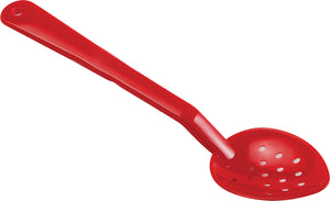 Omcan - 13" Red Perforated Serving Spoon, Pack of 100 - 85097