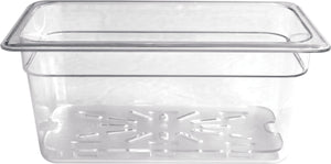 Omcan - 1/3 Size 6" Deep Clear Food Pan, Pack of 10 - 80059