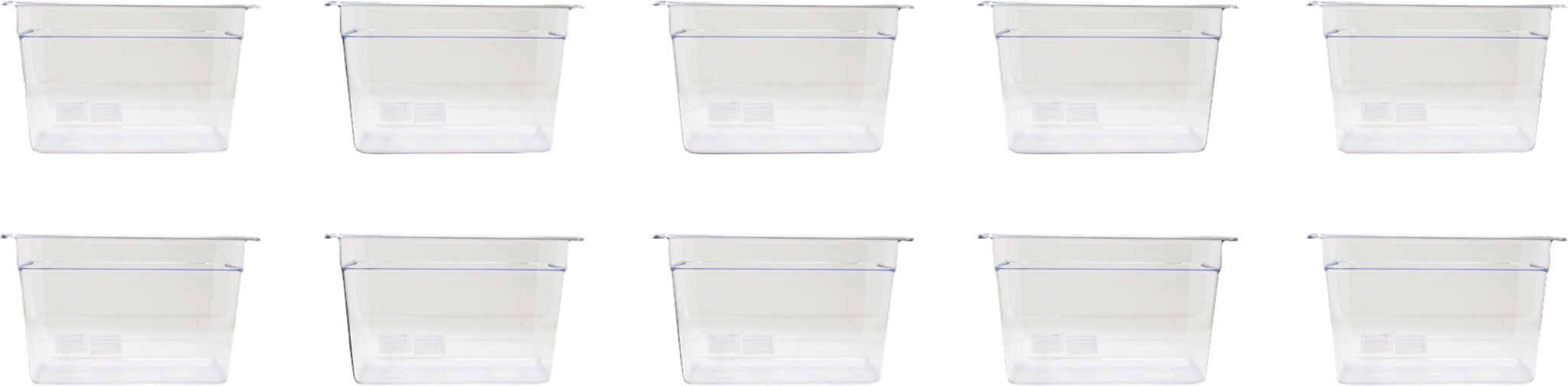 Omcan - 1/3 Size 8" Deep Clear Food Pan, Pack of 10 - 80057