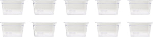 Omcan - 1/3 Size 8" Deep Clear Food Pan, Pack of 10 - 80057