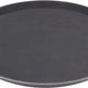 Omcan - 14" Black Round Non-Slip Service Tray (356 mm), Pack of 20 - 80109