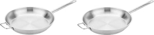 Omcan - 14” Stainless Steel Fry Pan with Helper Handle, Pack of 2 - 80450