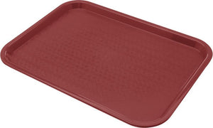 Omcan - 14" x 18" Burgundy Food Tray (356 mm x 457 mm), Pack of 25 - 80106