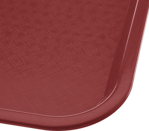 Omcan - 14" x 18" Burgundy Food Tray (356 mm x 457 mm), Pack of 25 - 80106