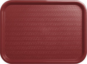 Omcan - 14" x 18" Burgundy Food Tray (356 mm x 457 mm), Pack of 25 - 80106