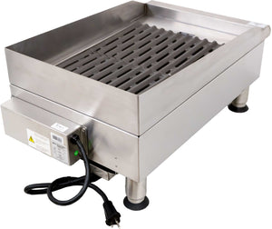 Omcan - 14"x 19" 3.6kW Electric Charbroiler With Grill and Griddle Plate - 49885