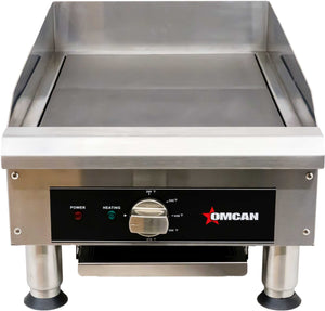 Omcan - 14"x 19" 3.6kW Electric Charbroiler With Grill and Griddle Plate - 49885