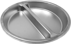 Omcan - 15" Round Chafer Divided Food Pan for 80527, Pack of 5 - 81016