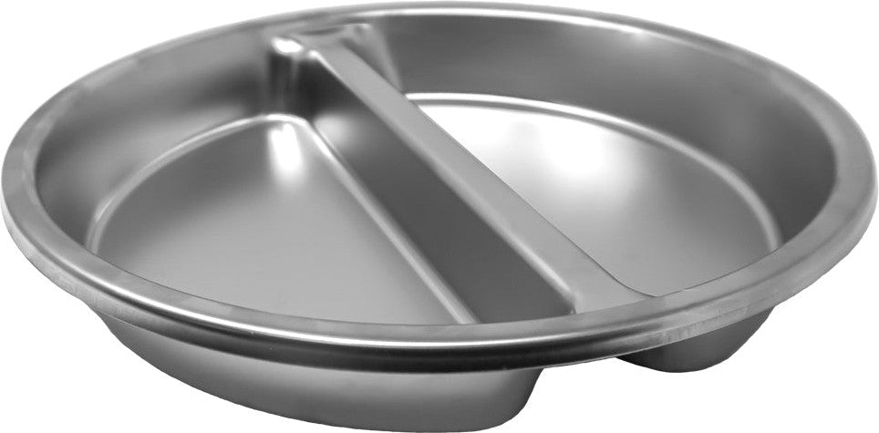 Omcan - 15" Round Chafer Divided Food Pan for 80527, Pack of 5 - 81016