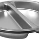 Omcan - 15" Round Chafer Divided Food Pan for 80527, Pack of 5 - 81016