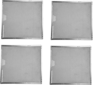 Omcan - 15" x 15" Heavy Duty Crimped Square Pizza Screen, Pack of 4 - 13458