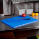 Omcan - 15" x 20" Blue Rigid Cutting Board, Pack of 10 - 41203