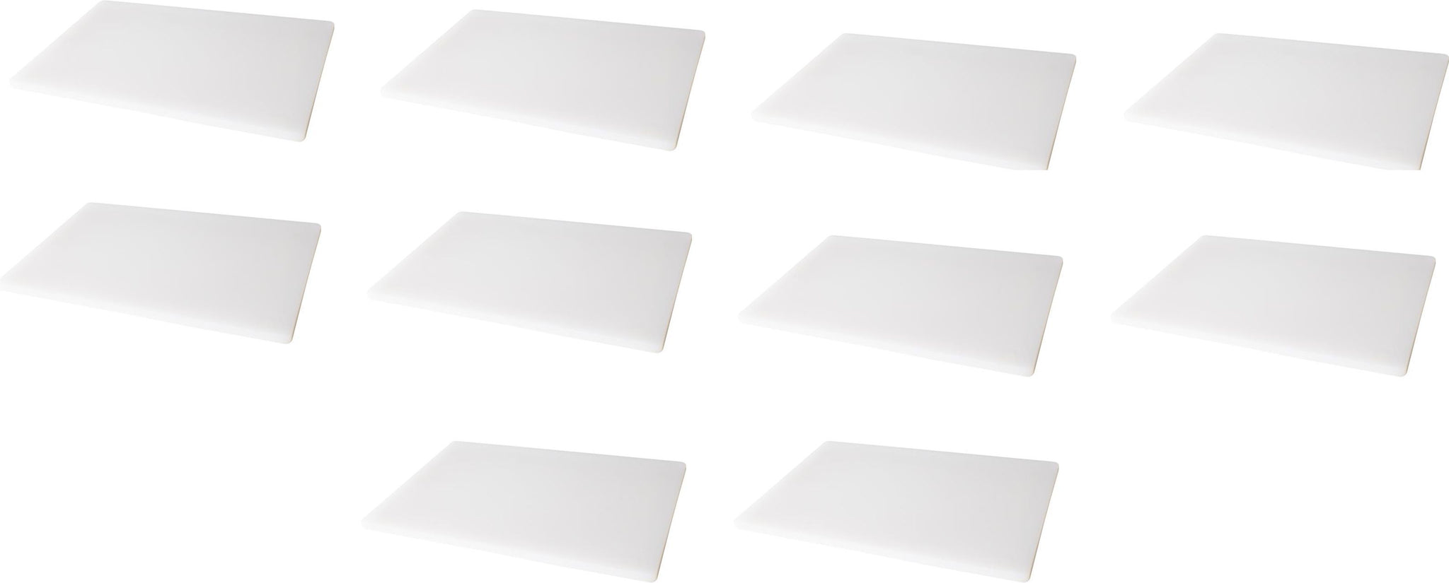 Omcan - 15" x 20" White Rigid Cutting Board, Pack of 10 - 41202